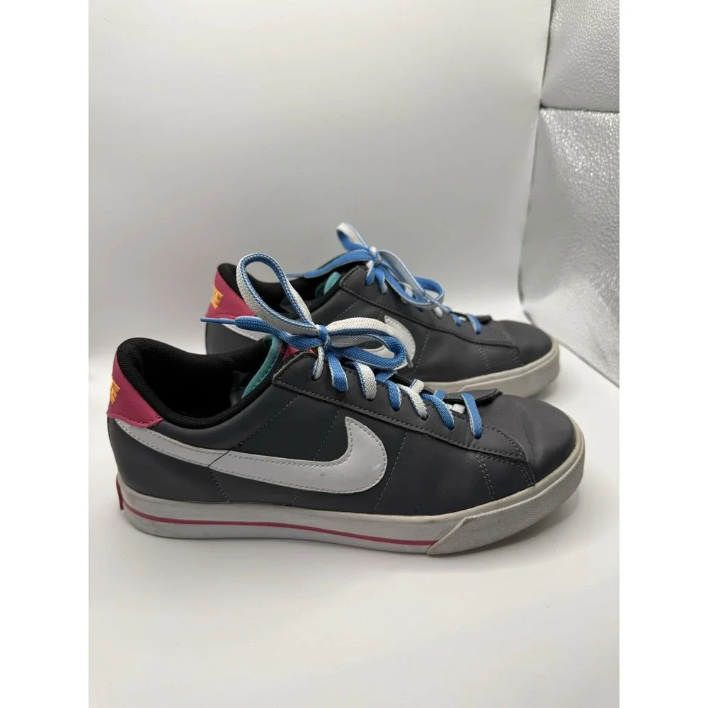 Nike Sweet Classic Blue Leather Sneakers Casual Low Shoes Women's Size 8.5 #8